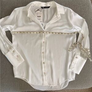 Zara Flowy Button Up Shirt